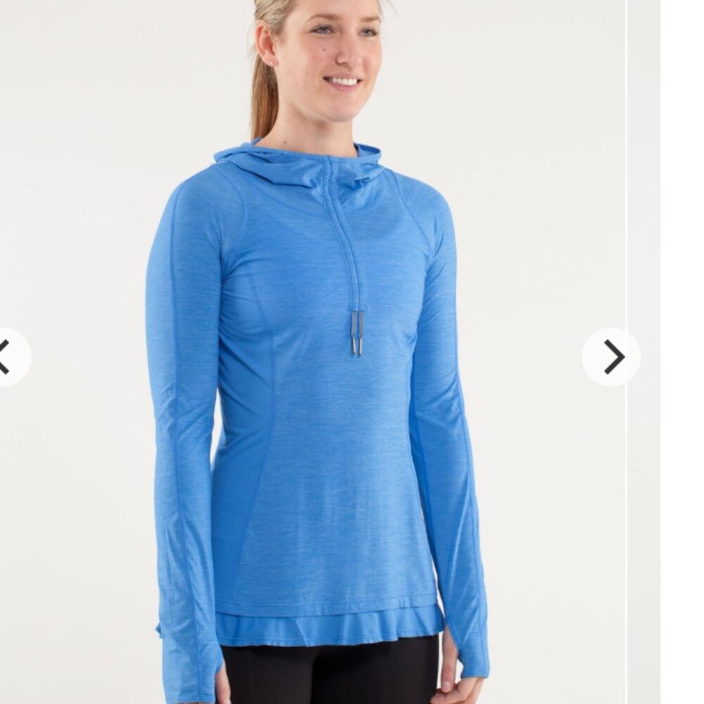 Lululemon Run In The Sun Pullover in Porcelaine Hoodie Womens Size 6